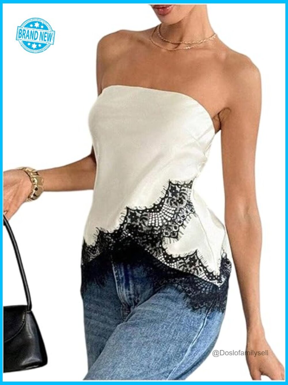 Satin Lace Tube Top Open Back Asymmetrical Bandeau Y2k Going Out Top